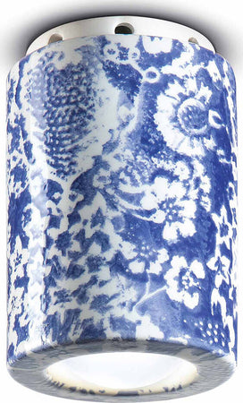 Plafoniera-Vintage-Decò-Pi-Ceramica-Ming-Blu-1-Luce-E14