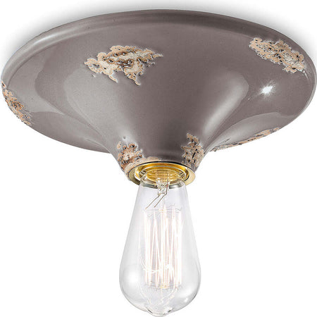 Plafoniera-Vintage-Tonda-Grande-Ceramica-Tortora-1-Luce-E27