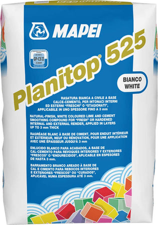 PLANITOP-525-KG.25-bianco-Rasatura-bianca-a-civile-a-base-di-calce-cemento-per-intonaci-interni-ed-esterni