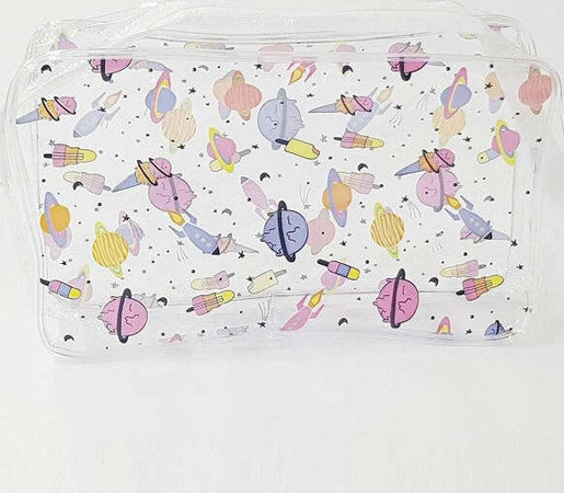 Pochette-Pianeti-Trasparente-Beauty-Case-Organizzatore-Viaggio-Portaoggetti