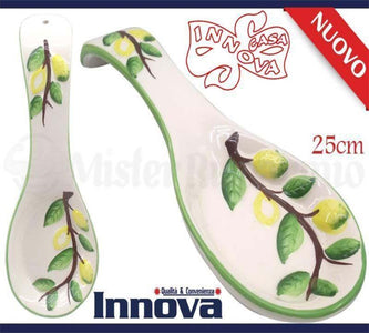 POGGIAMESTOLO POGGIA MESTOLO IN CERAMICA LIMONI LUNGHEZZA 25CM CUCINA Casa e cucina/Utensili da cucina/Appoggia cucchiaio Trade Shop italia - Napoli, Commerciovirtuoso.it