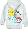 Pokemon-Felpa-Bambino-Grigia-Con-Cappuccio-E-Stampa-Multicolore-Felpa-Ufficiale-Nintendo-Interno-Felpato