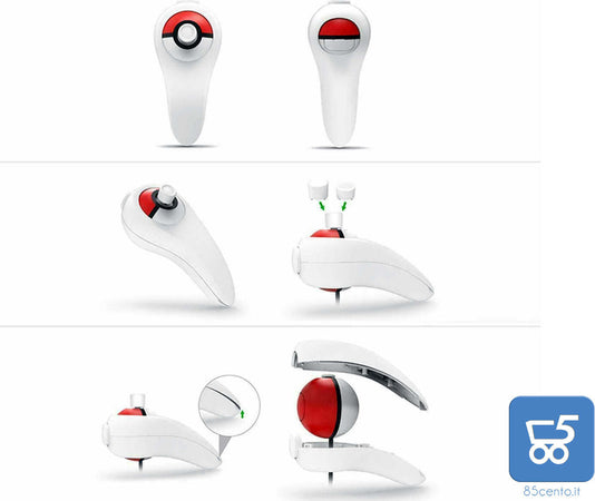 POKEMON Pokeball PLUS 4 in 1 Kit accessori Stand impugnatura Cavo Type-C Nintendo Switch