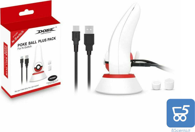 POKEMON Pokeball PLUS 4 in 1 Kit accessori Stand impugnatura Cavo Type-C Nintendo Switch