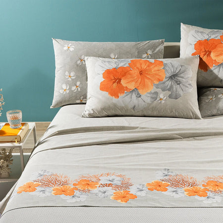 Completo Lenzuola In Cotone Polinesia - Caleffi