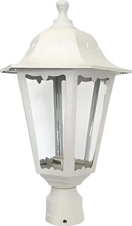 Poliplast-Lanterna-Attacco-Palo-100w-Amanda-Bianco