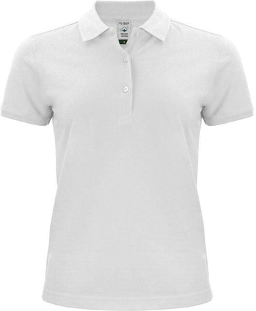 Polo Classic Organico Bianco Polo Donna Manica Corta Ecosostenibile