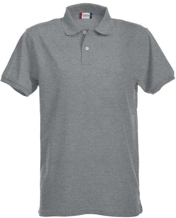 Polo Clique Premium Elasticizzata Grigio Melange 215 Grammi