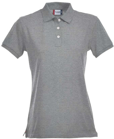 Polo Clique Premium Elasticizzata Grigio Melange Donna 215 Grammi