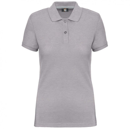 Polo Donna Grigio Melange Polo Trattamento Antibatterico