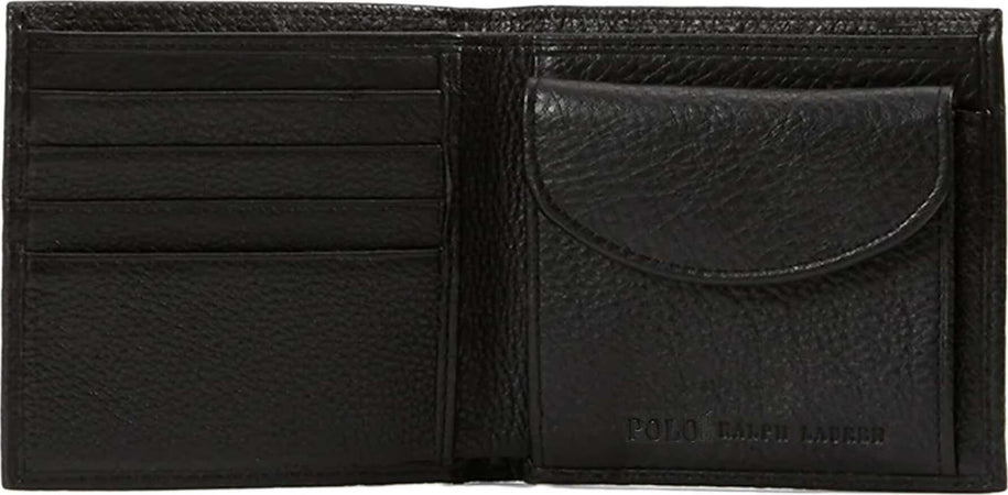 Polo Ralph Lauren Billfold Portafoglio Uomo Con Tasca Portamonete 100% Pelle Nera Porta Carte Di Credito Nero Moda/Uomo/Abbigliamento/Accessori/Portafogli e porta documenti/Portafogli Euforia - Bronte, Commerciovirtuoso.it