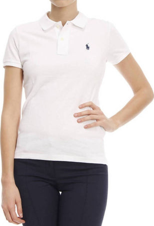 Polo Ralph Lauren Donna a Maniche Corte Con Costine T-Shirt Polo Con Logo Bottoni E Spacchi Laterali Moda/Donna/Abbigliamento/T-shirt top e bluse/Polo Euforia - Bronte, Commerciovirtuoso.it