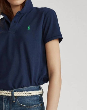 Polo Ralph Lauren Donna a Maniche Corte Con Costine T-Shirt Polo Con Logo Bottoni E Spacchi Laterali Moda/Donna/Abbigliamento/T-shirt top e bluse/Polo Euforia - Bronte, Commerciovirtuoso.it
