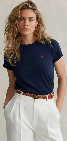Polo Ralph Lauren Donna Short Sleeve - T-shirt Basic Moda/Donna/Abbigliamento/T-shirt top e bluse/T-shirt Euforia - Bronte, Commerciovirtuoso.it