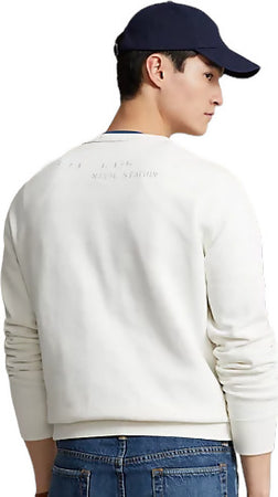 Polo Ralph Lauren Felpa Uomo Bianca Girocollo Con Stampa Ancora Polo Ralph Lauren Anchor-print Fleece Sweatshirt Moda/Uomo/Abbigliamento/Felpe/Felpe senza cappuccio Euforia - Bronte, Commerciovirtuoso.it