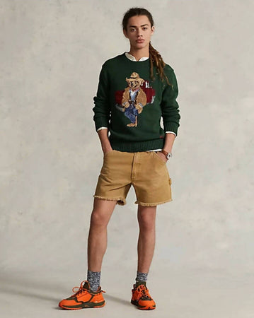 Polo Ralph Lauren Maglione Polo Bear Uomo Verde Orsetto Ricamato Girocollo A Coste 100% Cotone Moda/Donna/Abbigliamento/Maglioni e cardigan/Maglioni Euforia - Bronte, Commerciovirtuoso.it