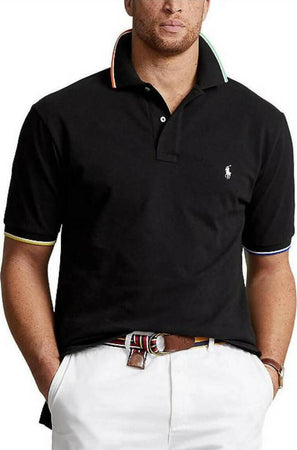 Polo Ralph Lauren Polo Uomo Custom Slim Fit Mnaiche Corte Moda/Uomo/Abbigliamento/T-shirt polo e camicie/Polo Euforia - Bronte, Commerciovirtuoso.it