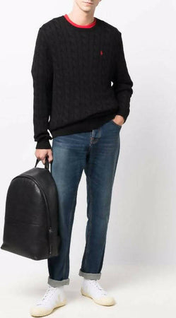 Polo Ralph Lauren Pullover Uomo Girocollo Con Trecce In Lana Merino Maglione Uomo Intrecciato Sottile Pony Cavallino Logo Polo Ralph Lauren Ricamato Moda/Uomo/Abbigliamento/Maglioni e cardigan/Maglioni Euforia - Bronte, Commerciovirtuoso.it