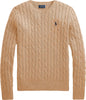 Polo-Ralph-Lauren-Pullover-Uomo-Girocollo-Trecce-In-Lana-Merino-Maglione-Intrecciato-Sottile-Pony-Ricamato