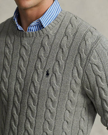 Polo Ralph Lauren Pullover Uomo Girocollo Con Trecce In Lana Merino Maglione Uomo Intrecciato Sottile Pony Cavallino Logo Polo Ralph Lauren Ricamato Moda/Uomo/Abbigliamento/Maglioni e cardigan/Maglioni Euforia - Bronte, Commerciovirtuoso.it