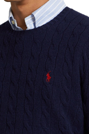 Polo Ralph Lauren Pullover Uomo Girocollo Con Trecce In Lana Merino Maglione Uomo Intrecciato Sottile Pony Cavallino Logo Polo Ralph Lauren Ricamato Moda/Uomo/Abbigliamento/Maglioni e cardigan/Maglioni Euforia - Bronte, Commerciovirtuoso.it