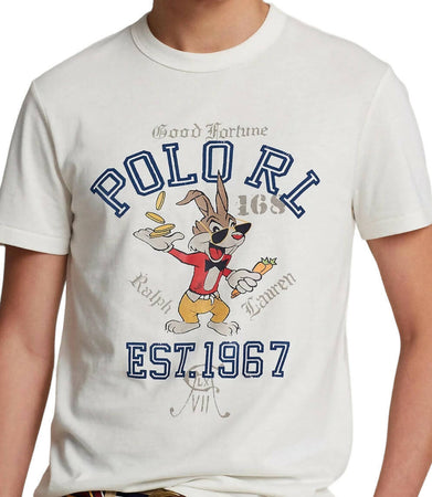Polo Ralph Lauren Short Sleeve T-shirt Con Stampa Uomo Maglia Bianca Girocollo 100% Cotone Maglietta Uomo Polo Rl Est. 1967 Moda/Uomo/Abbigliamento/T-shirt polo e camicie/T-shirt Euforia - Bronte, Commerciovirtuoso.it