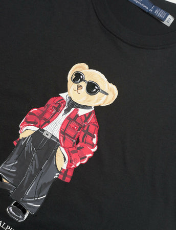 Polo-Ralph-Lauren-T-Shirt-Donna-Polo-Bear-Slim-Fit-Mezze-Maniche-Con-Orsetto