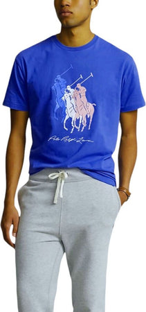 Polo-Ralph-Lauren-T-shirt-Uomo-Big-Pony-T-shirt-In-Jersey-Stampa-Multicolore