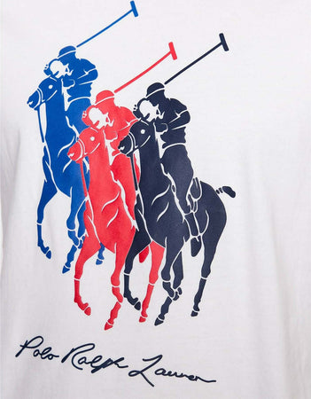 Polo-Ralph-Lauren-T-shirt-Uomo-Big-Pony-T-shirt-In-Jersey-Stampa-Multicolore
