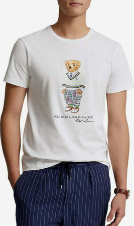 Polo-Ralph-Lauren-T-shirt-Uomo-Polo-Bear-Maglia-Girocollo-Orsetto-Custom-Slim-fit-Mezze-Maniche