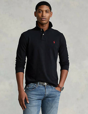 Polo Ralph Lauren Uomo Maglia A Maniche Lunghe Con Colletto Custom Slim Fit Moda/Uomo/Abbigliamento/Abbigliamento sportivo/Camicie e T-shirt sportive/Polo Euforia - Bronte, Commerciovirtuoso.it