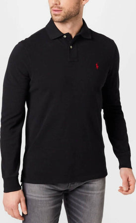 Polo Ralph Lauren Uomo Maglia A Maniche Lunghe Con Colletto Custom Slim Fit Moda/Uomo/Abbigliamento/Abbigliamento sportivo/Camicie e T-shirt sportive/Polo Euforia - Bronte, Commerciovirtuoso.it