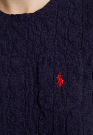 Polo Ralph Lauren Maglioncino Donna Girocollo E Maniche Corte in Cotone Lavorato Trecce Moda/Donna/Abbigliamento/Maglioni e cardigan/Maglioni Euforia - Bronte, Commerciovirtuoso.it