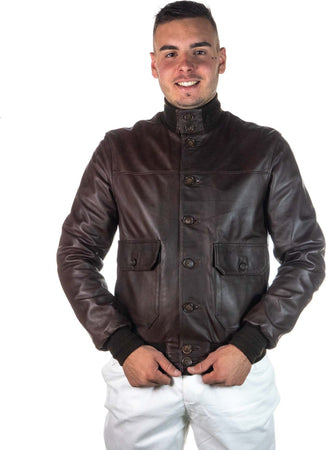 Polo-Uomo---Bomber-Testa-di-Moro-in-vera-pelle