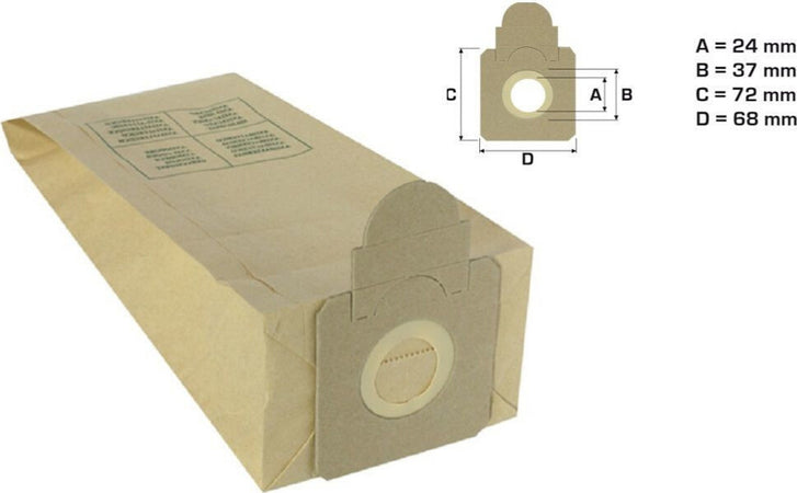 POLTI - 5 SACCHETTI SCOPA ELETTRICA CINDERELLA AS300 - AS303...  -NS 210 Casa e cucina/Aspirapolvere e pulizia di pavimenti e finestre/Accessori per aspirapolvere/Sacchetti per aspirapolvere/Sacchetti per aspirapolvere verticale Rossi Ricambi - Venetico Marina, Commerciovirtuoso.it