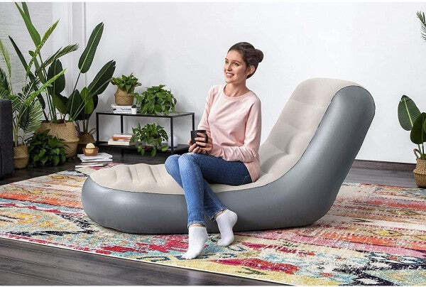 Poltrona-Gonfiabile-Chaise-Sport-Lounger-165x84x79-Cm-Superficie-Floccata-75064
