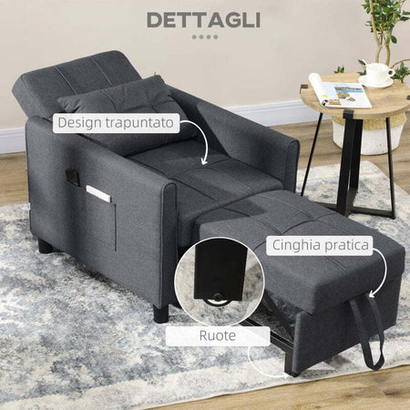 Poltrona-Letto-a-sedia-materasso-brandina-Letto-Singolo-Reclinabile-su-3-Livelli-con-Cuscino-Extra,-69x82x85cm,-Grigio-F839-670V00GYA