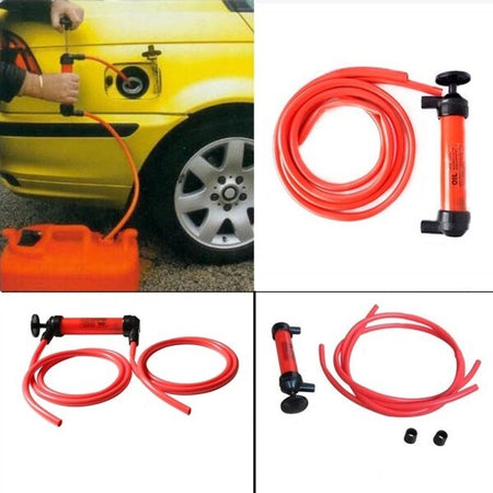 Pompa-A-Sifone-Aspira-Liquidi-Con-Tubi-Flessibili-Travaso-Benzina-Gasolio-Olio