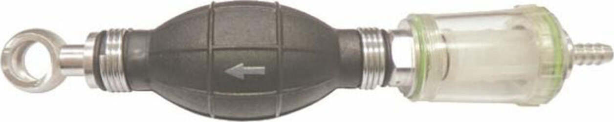 Pompa di adescamento gasolio Ø 8mm con occhiello Ø 14mm e filtro