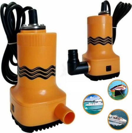 Pompa-Di-Sentina-Automatica-Ad-Immersione-12v-70-Lt/min-50w-Barca-Gommone-Acqua