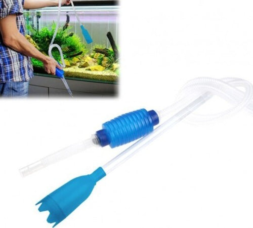 Pompa-Svuota-Acqua-Per-Acquario-Con-Sifone-Pulitrice-Aspiratore-Tubo-Lungo