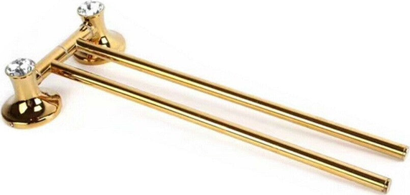 Porta Asciugamani 2 Aste Supporto Per Bagno Da Muro Casa Dorato Oro Dgo-110 Casa, arredamento e bricolage > Accessori Bagno > Set da Bagno Trade Shop italia - Napoli, Commerciovirtuoso.it