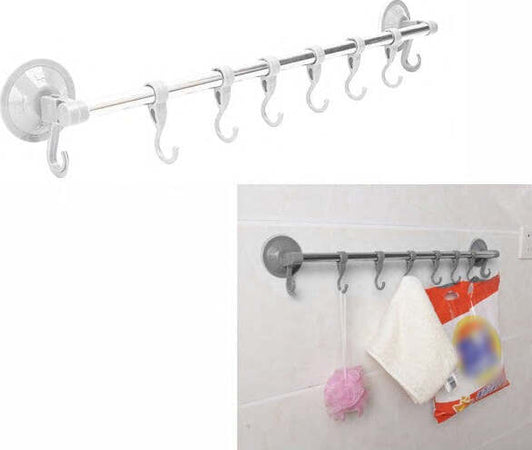 Porta-Asciugamani-Asciugamano-A-Parete-Con-Gancetti-Attacco-A-Ventosa-Per-Bagno