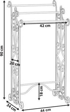 porta-asciugamani-stile-provenzale-in-ferro-verniciato-Bianco-Milani-Home