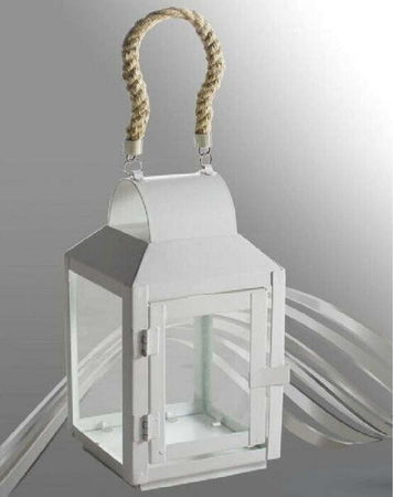 Porta-Candela-Lumino-Lanterna-In-Vetro-Metallo-Bianco-Con-Manico-In-Corda-42263