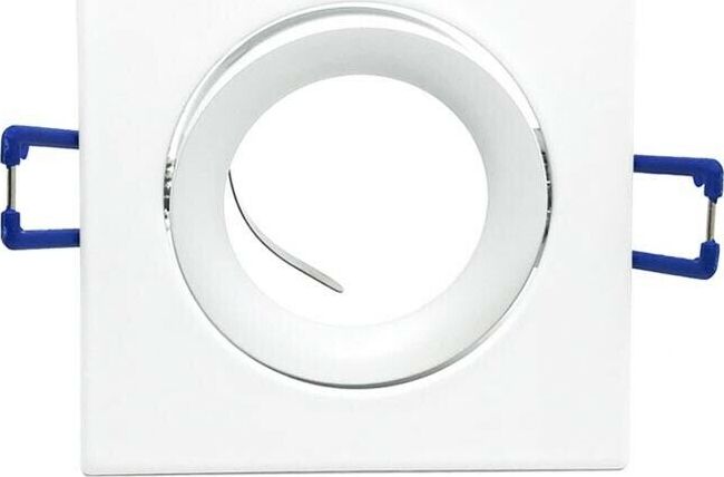 Porta-Faretto-A-Incasso-Supporto-.-Quadrato-Portafaretto-Gu10-P20-Bianco--Universo