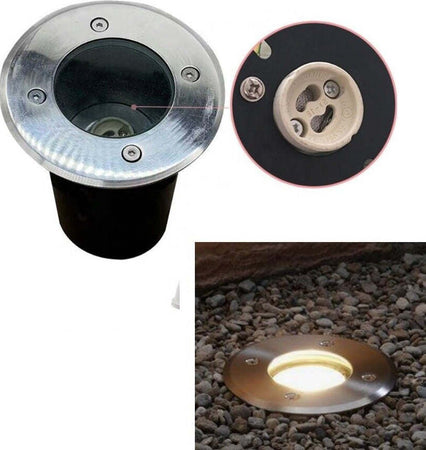 PORTA-FARETTO-CARRABILE-GU10-INCASSO-CALPESTABILE-Segnapasso-LAMPADA-SOSTITUIBILE-7W-IP66