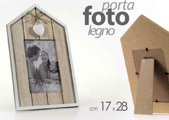 Porta-Foto-Cornice-Portafoto-In-Legno-Decoro-Cuore-17x28-Cm-Da-Appoggio-786372