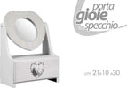 Porta Gioie Cassetto Gioielli Legno Con Specchio Decoro Cuore 21x10x30cm 678561 Casa e cucina/Organizzazione interni/Organizzazione guardaroba/Portagioielli da armadio Trade Shop italia - Napoli, Commerciovirtuoso.it