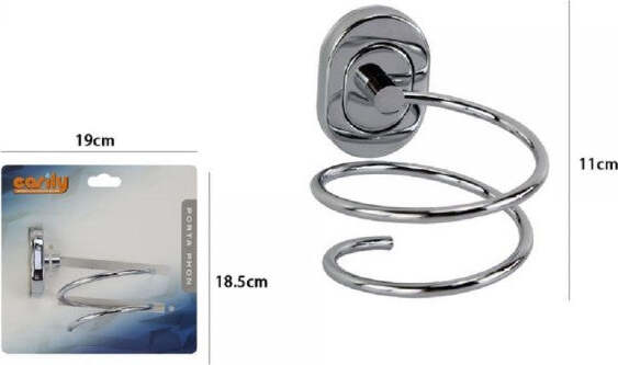 Porta-Phon-Asciugacapelli-Bagno-Fissaggio-A-Muro-Parete-Supporto-Moderno-59110